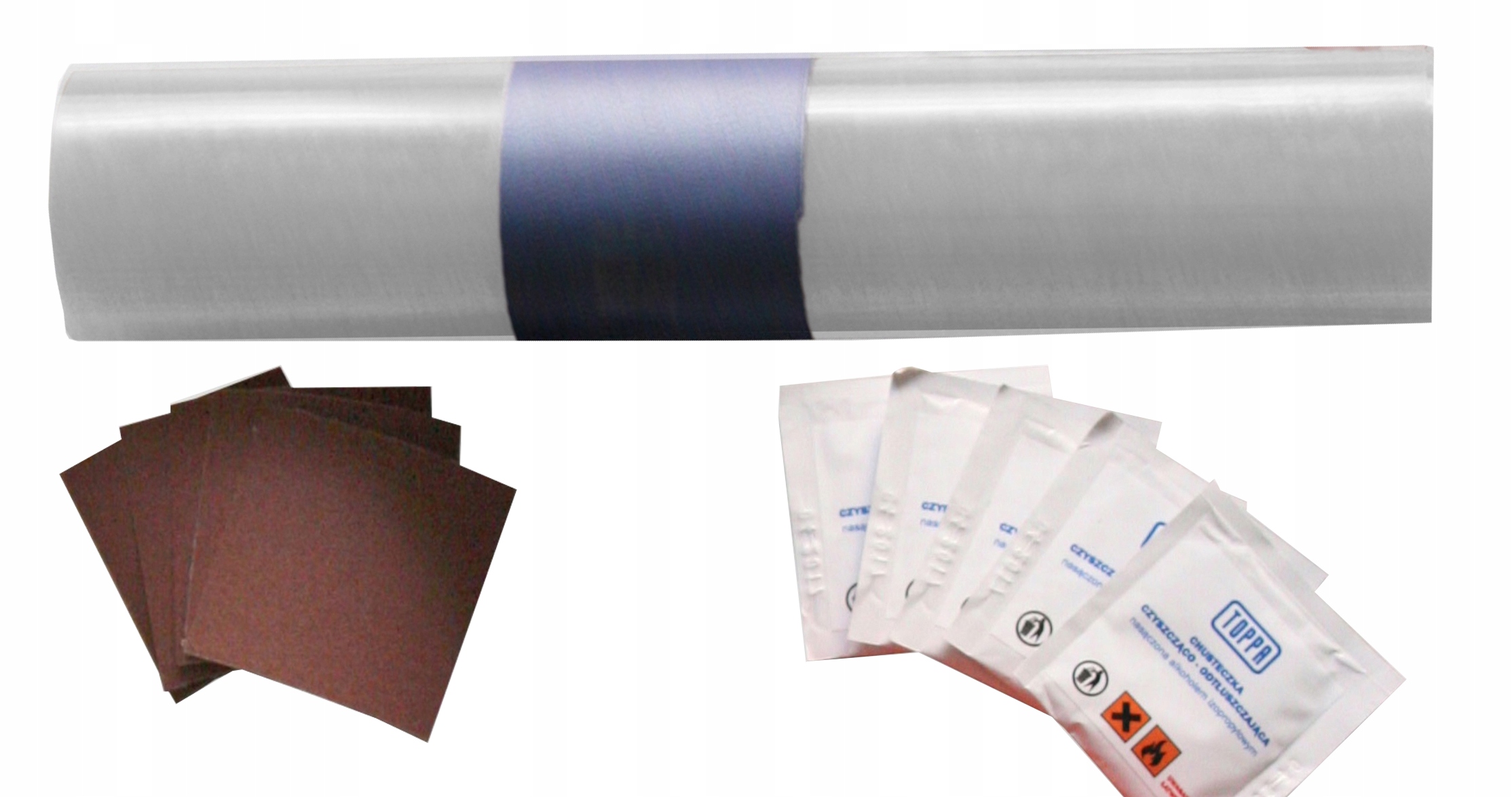 Sada Na Opravu Plachty 220 X 32 CM Stříbrná