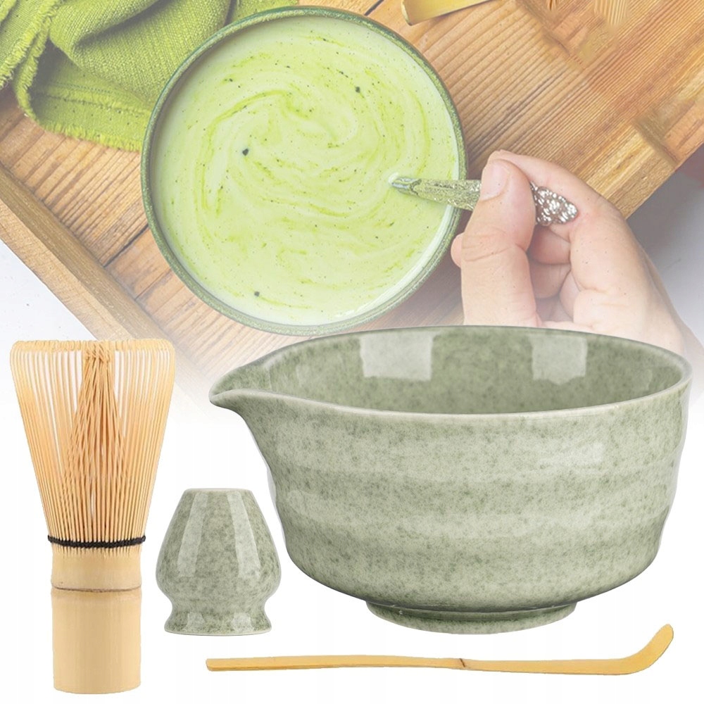 Levně Sada Pro Matchu 4V1: Chasen, Chashaku, Keramická Mísa Dárek