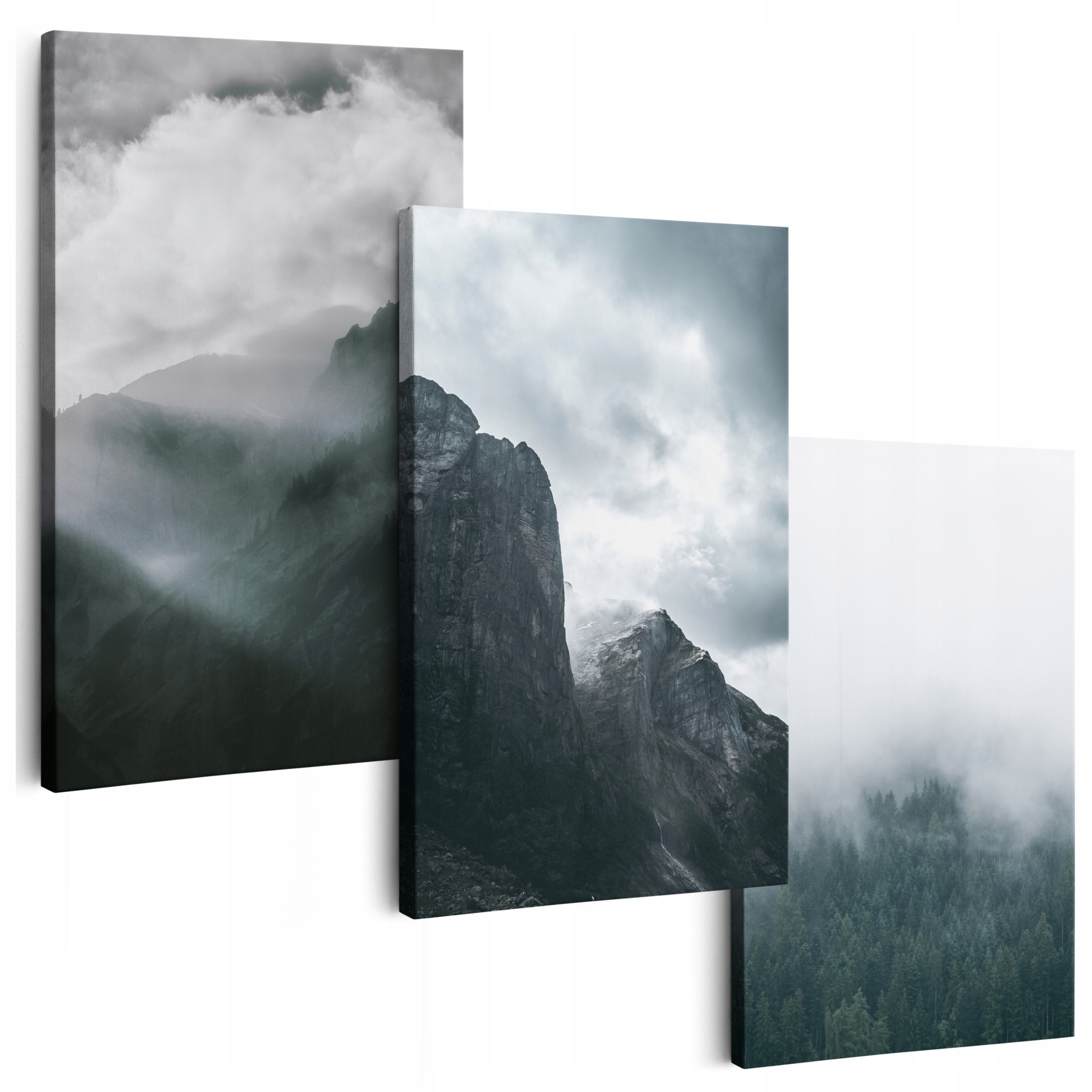 Obraz Na Plátně 150 cm **mnoho vzorů** Obrazy Do Obývacího Pokoje Triptych Mlha Les