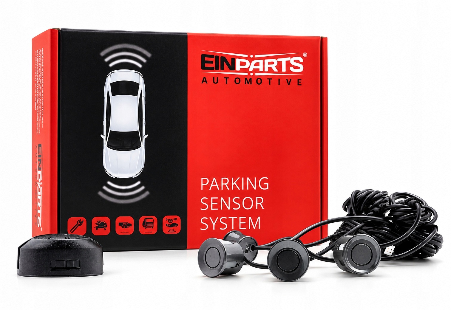 Czujniki Parkowania Cofania *szare* Tył 22mm 4 Sensory Buzzer Einparts