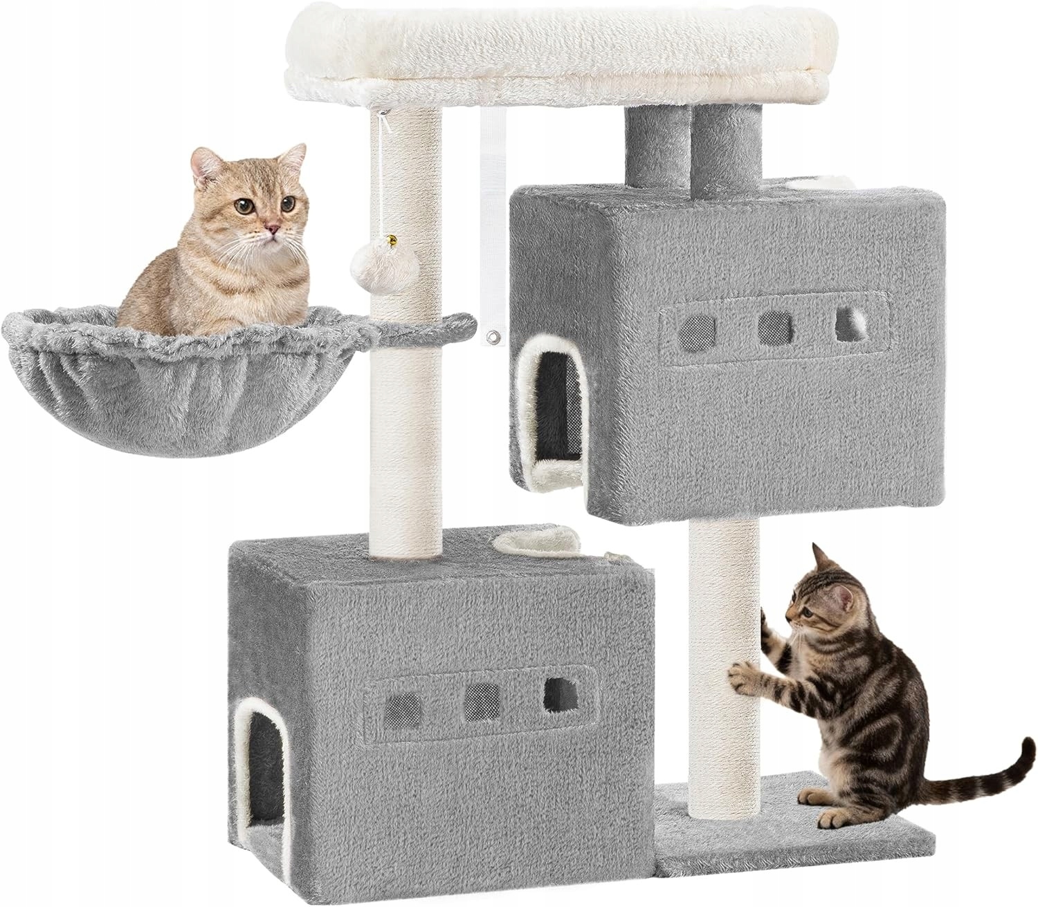 Levně Škrabadlo Pro Kočky Sloupek na škrábání Závěsná houpací síť Domeček Pro Kočky