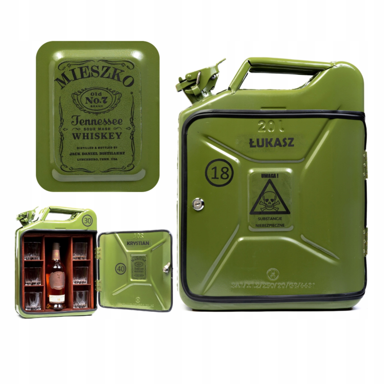 Kanystr Barek Dárek k osmnáctce Narozeninám! Masivní Nový Ocelový