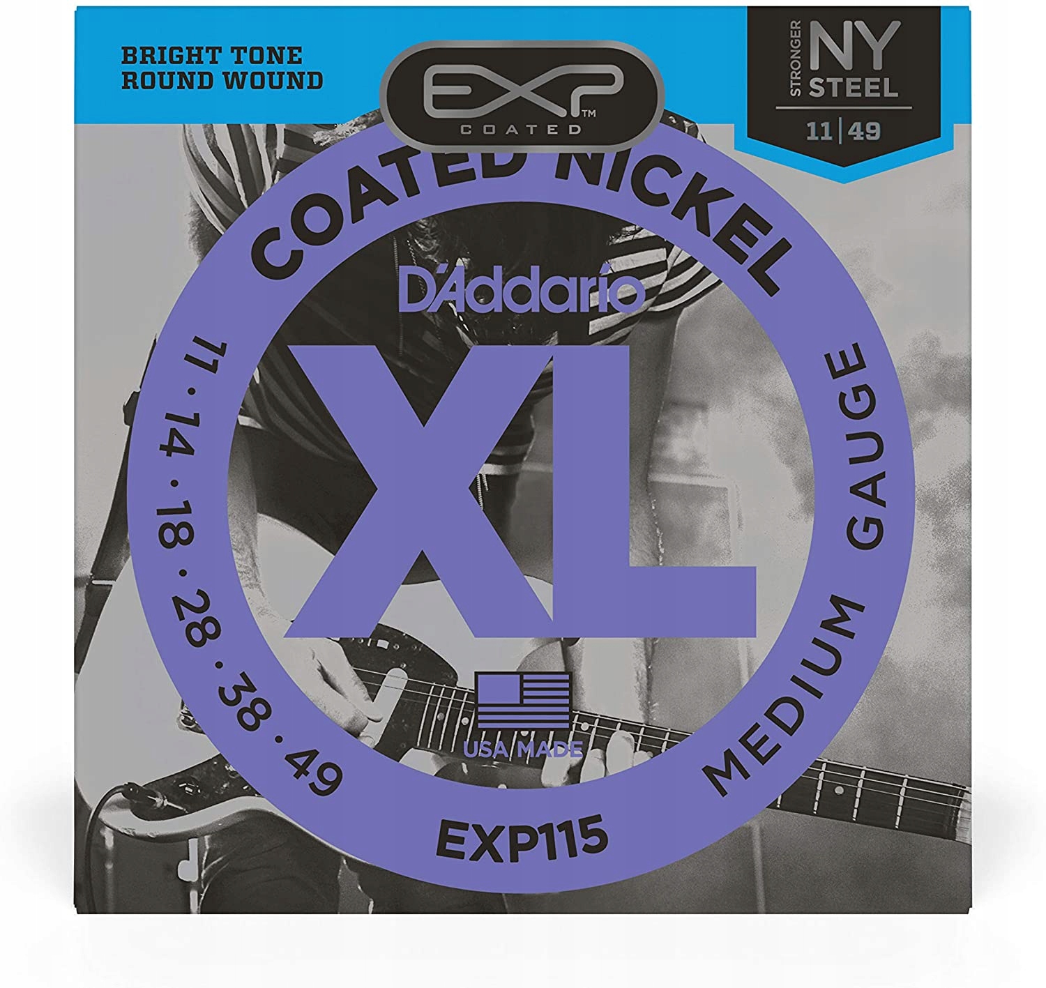 Daddario EXP115 Struny 11-49 Medium Gauge