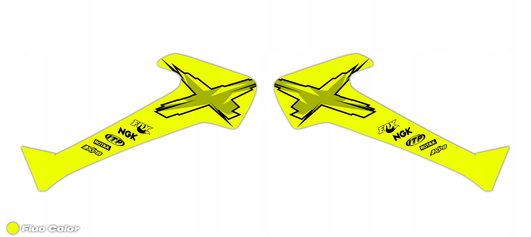 Dýha Samolepky Can-Am Outlander sada Fluo