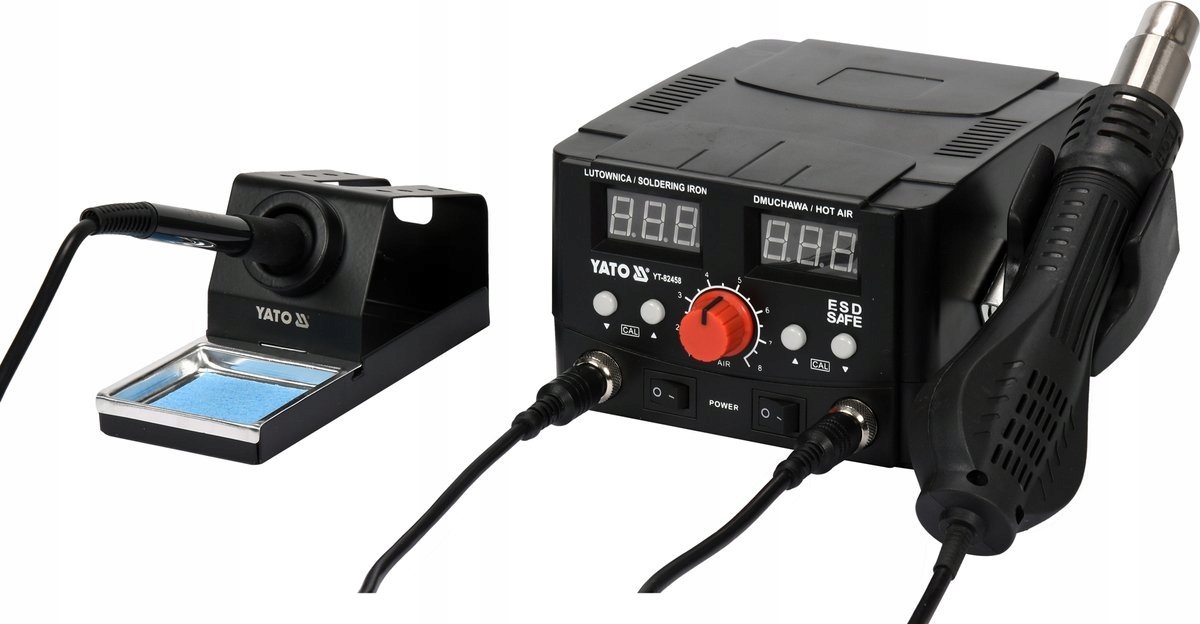 

Yato Stacja Lutownicza Hot Air Z Nadmuchem LCD 2W1