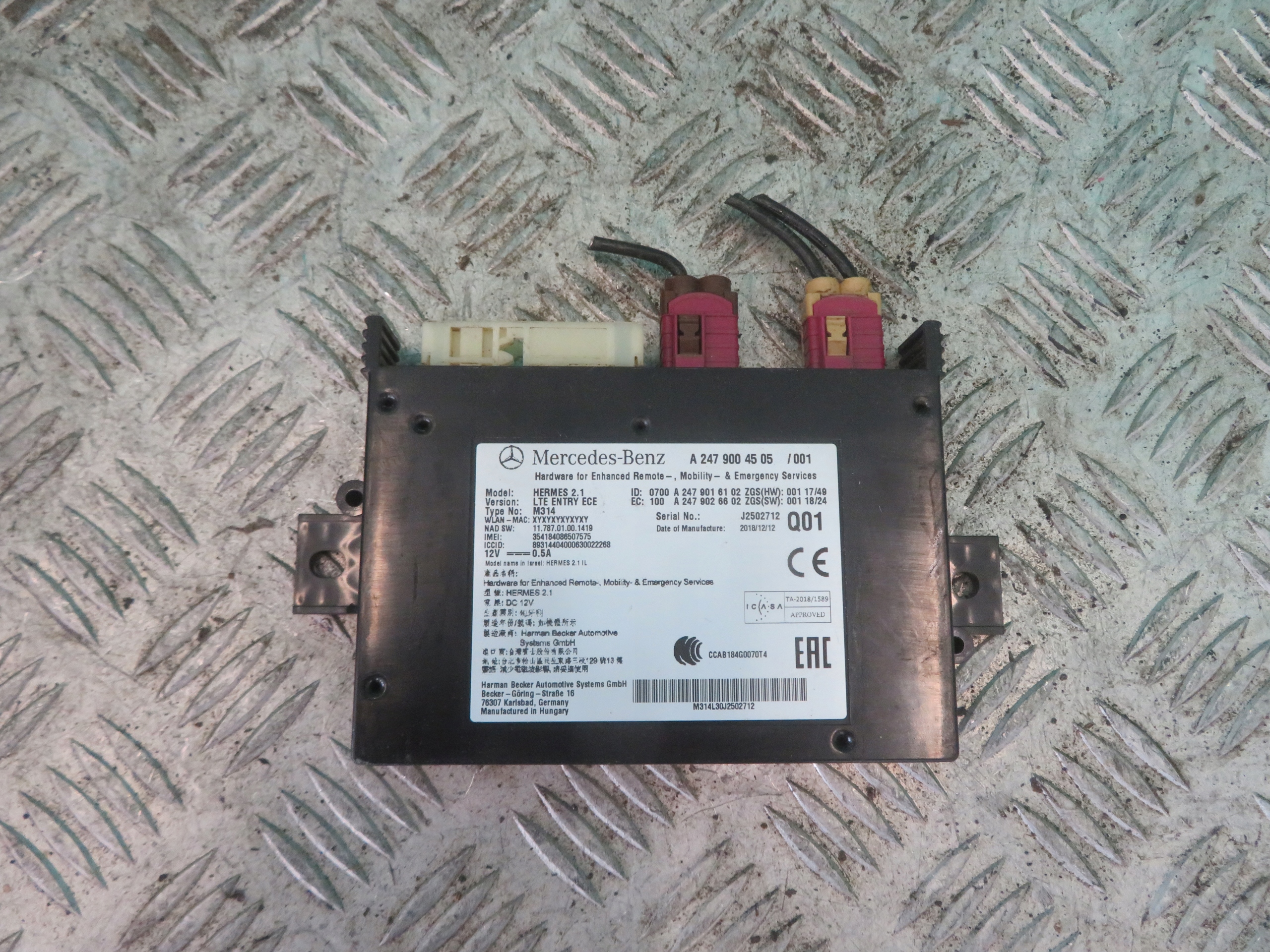 module control unit BLUETOOTH MERCEDES SPRINTER 19R A2479004505