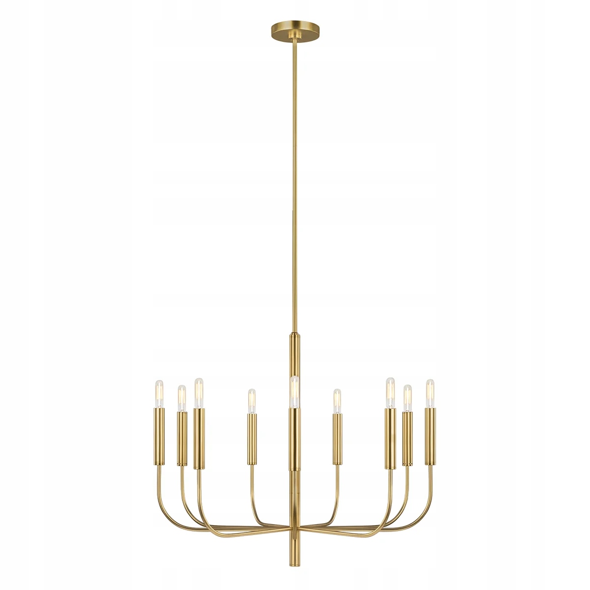 9-ramenný luster z oxidovanej mosadze Brianna Feiss Luxusný