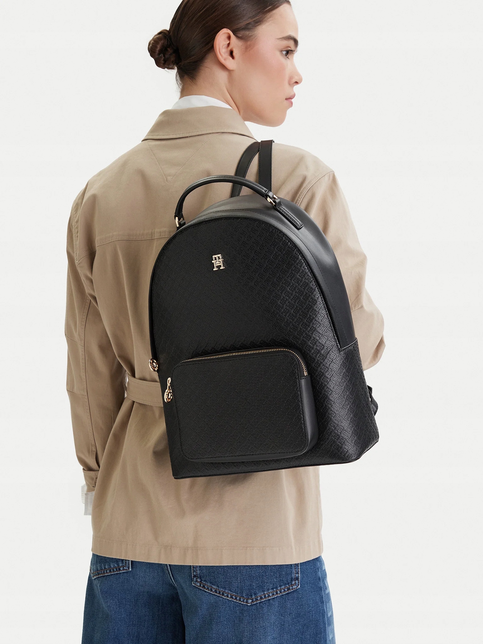 Tommy Hilfiger batoh černý Daily Backpack Mono