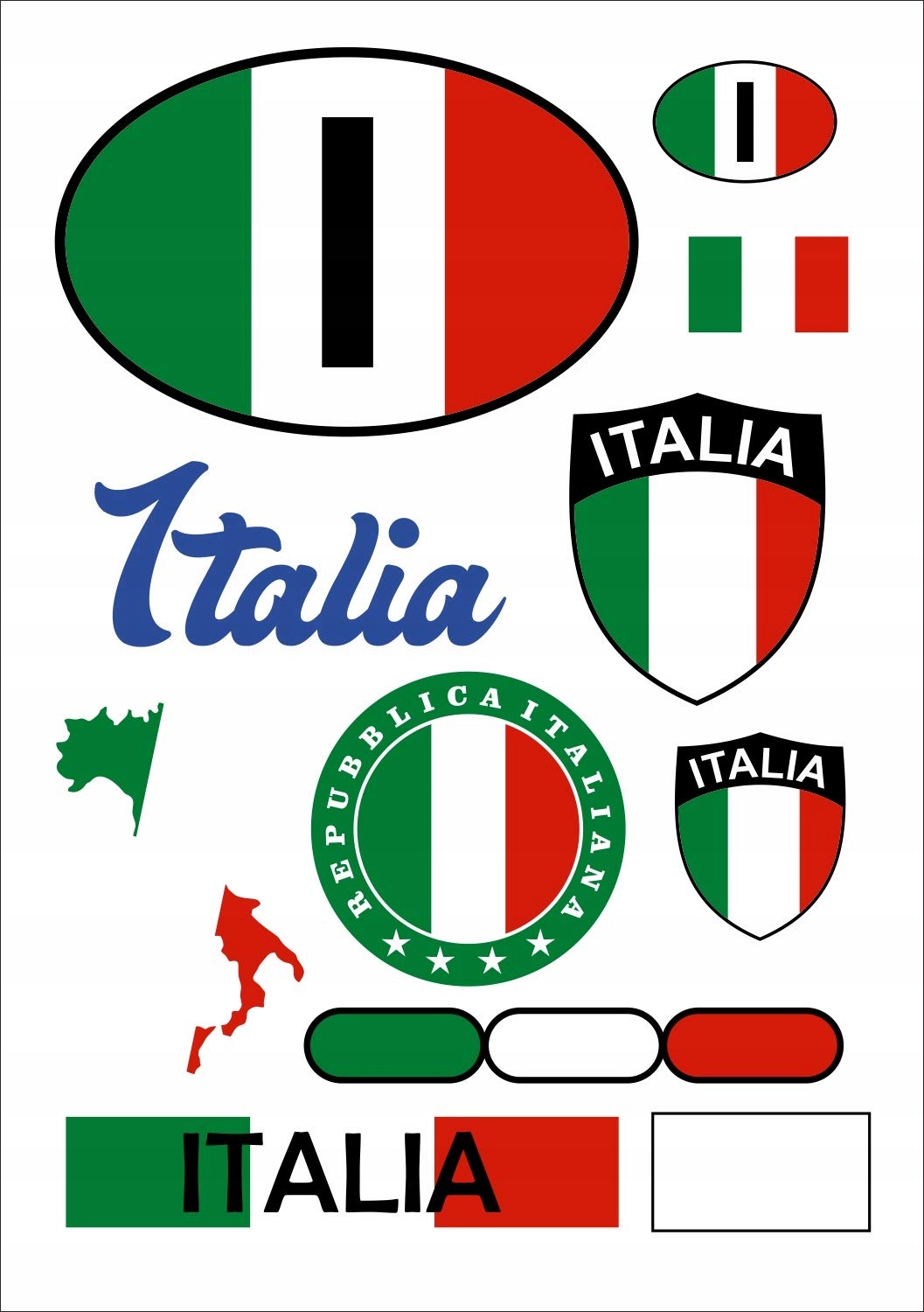 Aprom Италия карта наклейка Италия набор из 8 шт.