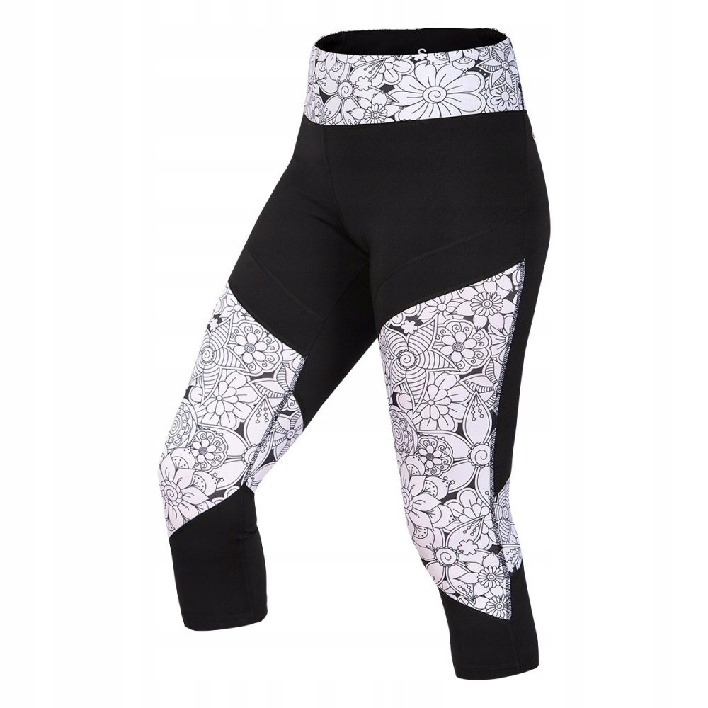 Dámské legíny Ocún Rhea 3/4 Leggings black caviar|S