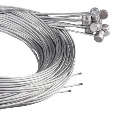 Przewód Hamulcowy Linka do Roweru 2000mm - Cynk i Stal - 1,2 mm x 1,95 m