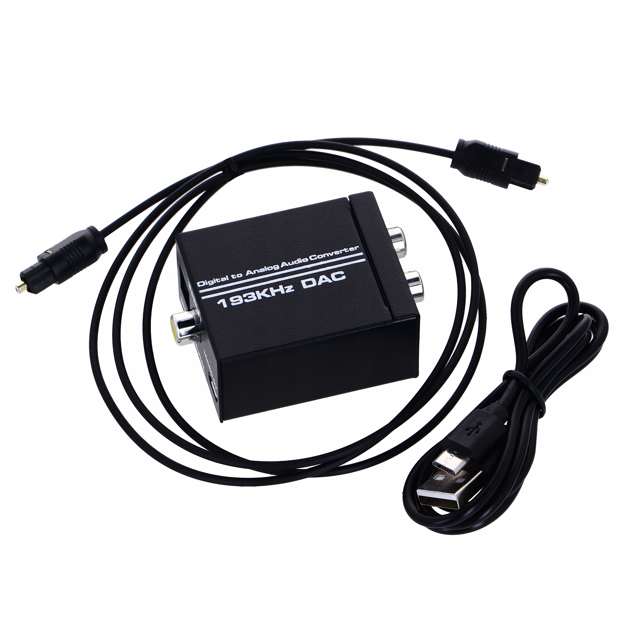 KONWERTER OPTYCZNY TOSLINK COAXIAL NA 2x CINCH RCA ADAPTER PRZEJŚCIÓWKA AUX