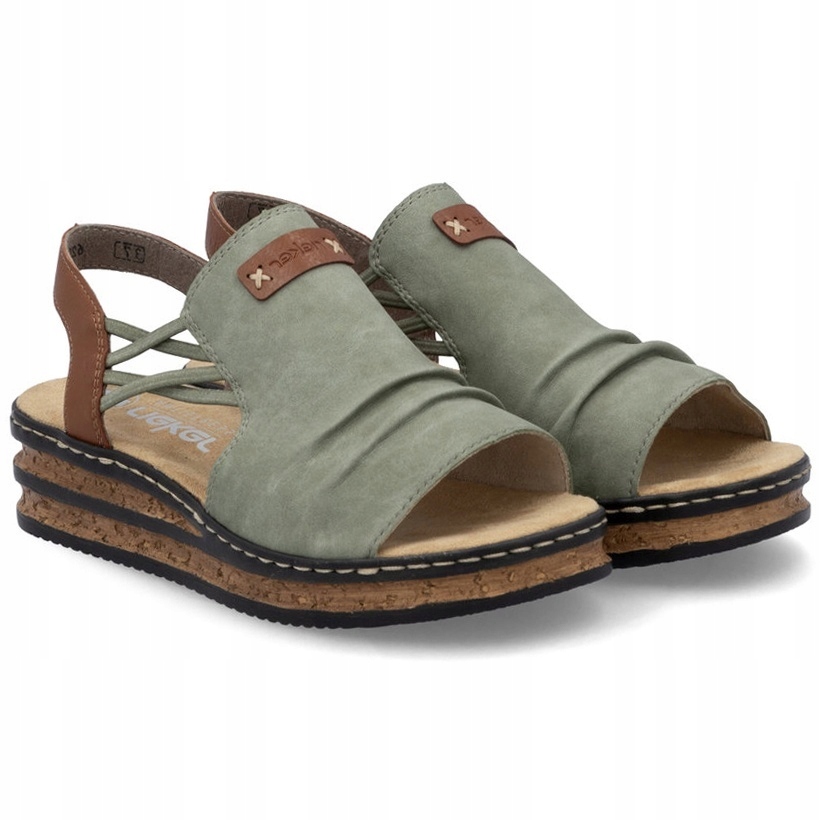 Dámské sandály Rieker 62962-52 Green zelené Eko Vel. 36
