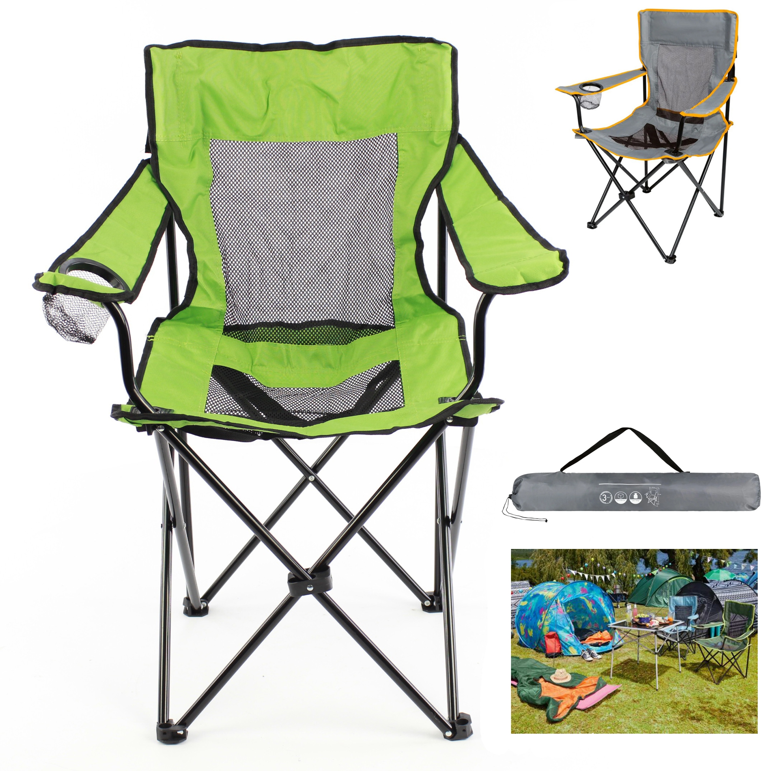 

Składane krzesło kempingowe podłoketnik Etui 110kg