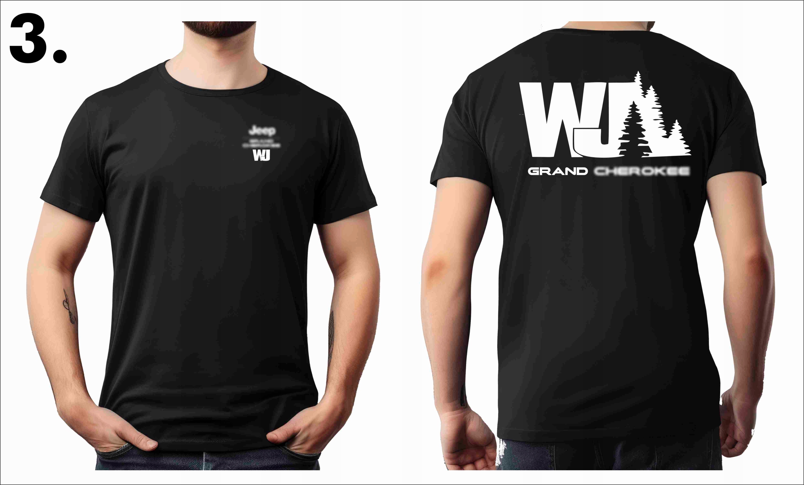 T-shirt koszulka z nadrukiem j*e*e*p GRAND CHEROKEE model WJ Materiał dominujący bawełna