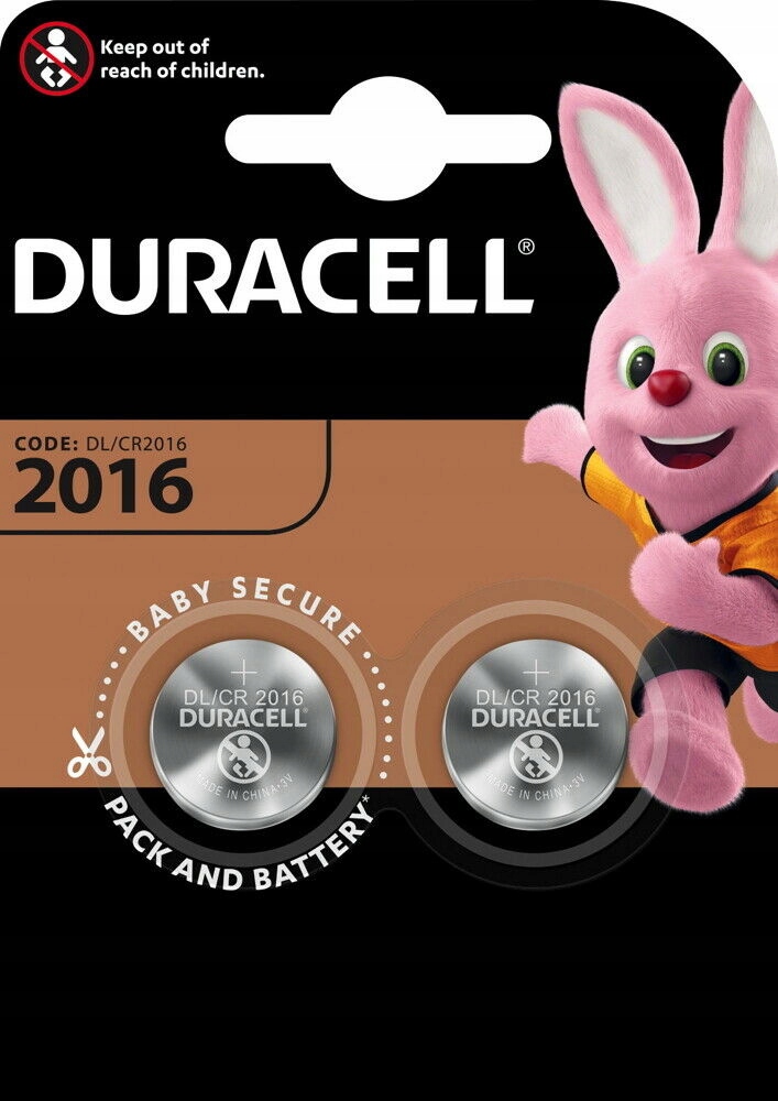 

2x Bateria Litowa Baterie Duracell CR2016 DL 2016