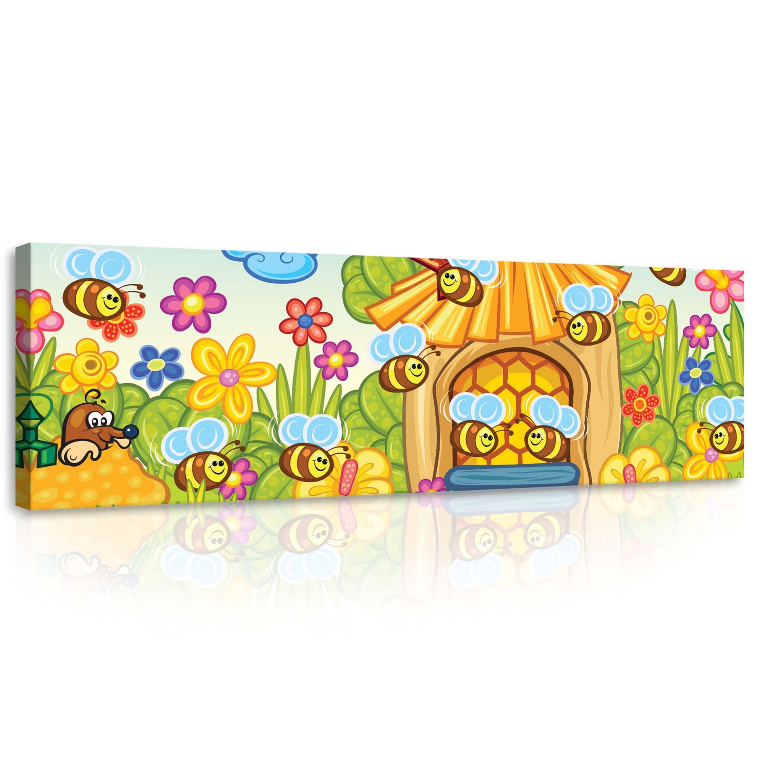 Obraz 145x45 Radostné včelky v dětském pokoji plném slunce a úsměvu