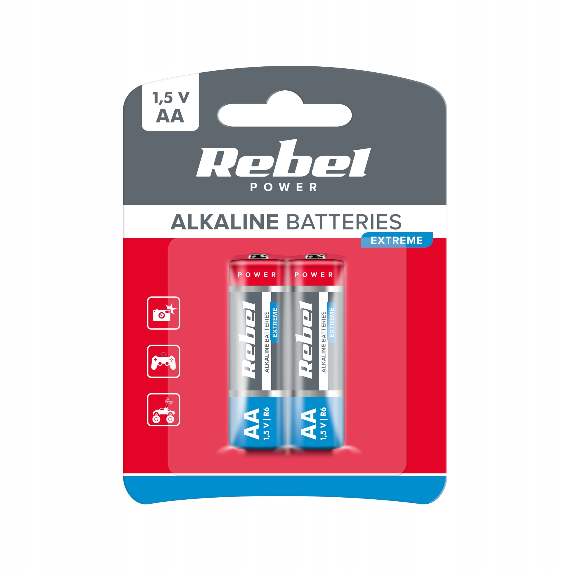 Baterie alkaliczne Extreme LR06 2szt/ bl Rebel Electronics