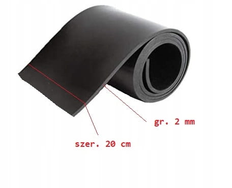 Płyta gum. SBR gr. 2 mm szer. 20 cm