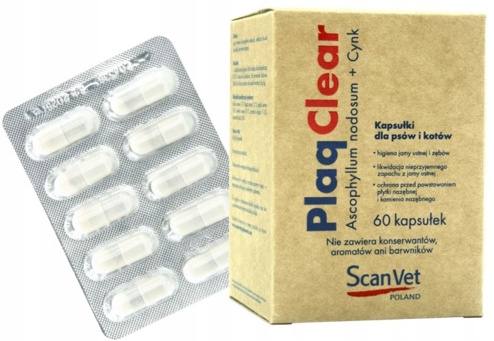 Levně Scanvet PlaqClear ústní hygiena pro psa kočku 60 kapslí