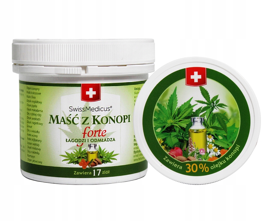 

Maść z konopi 30% Forte łagodzi i odmładza