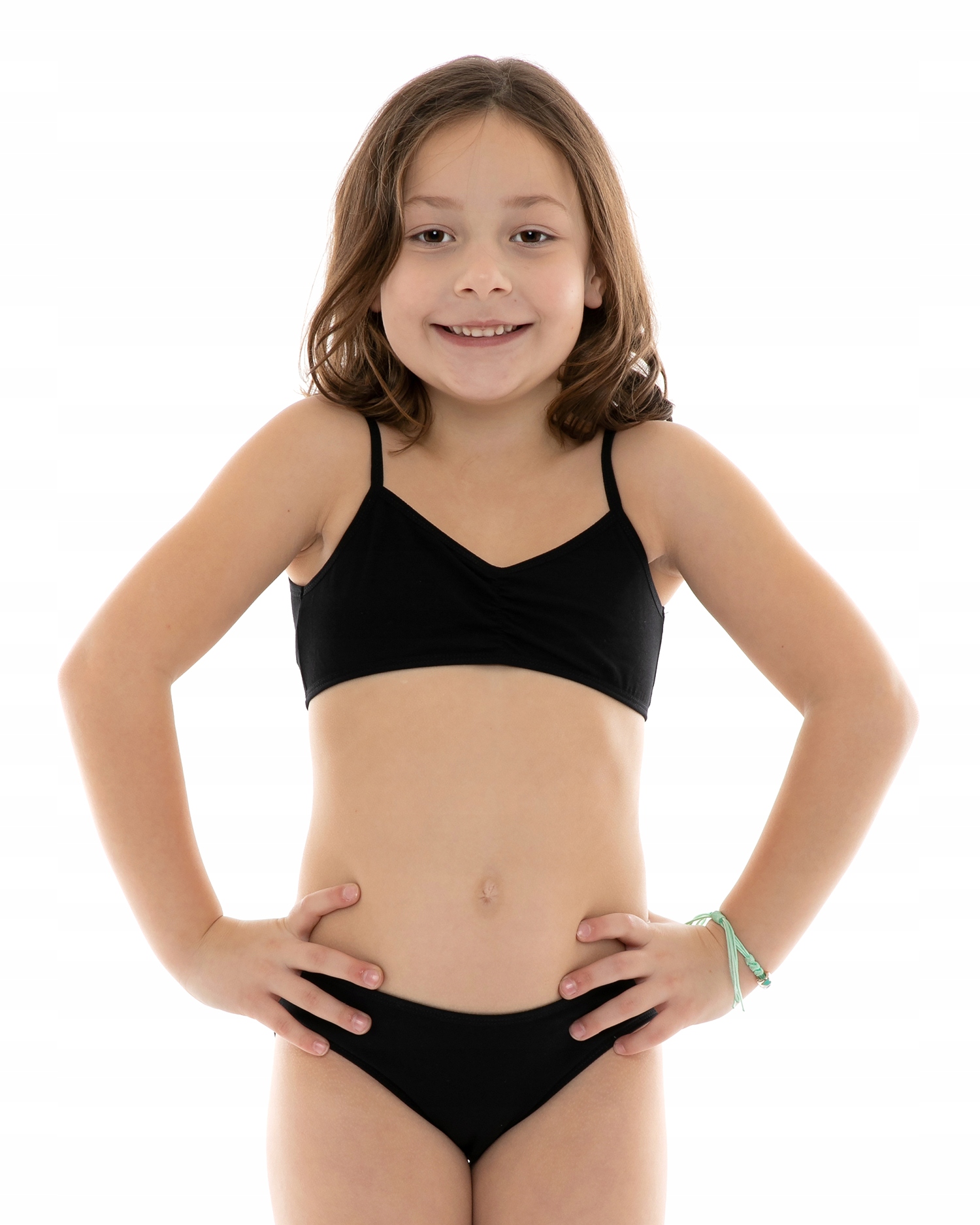 TOP+FIGI WĄSKIE RAMIĄCZKA CZARNY 164/170