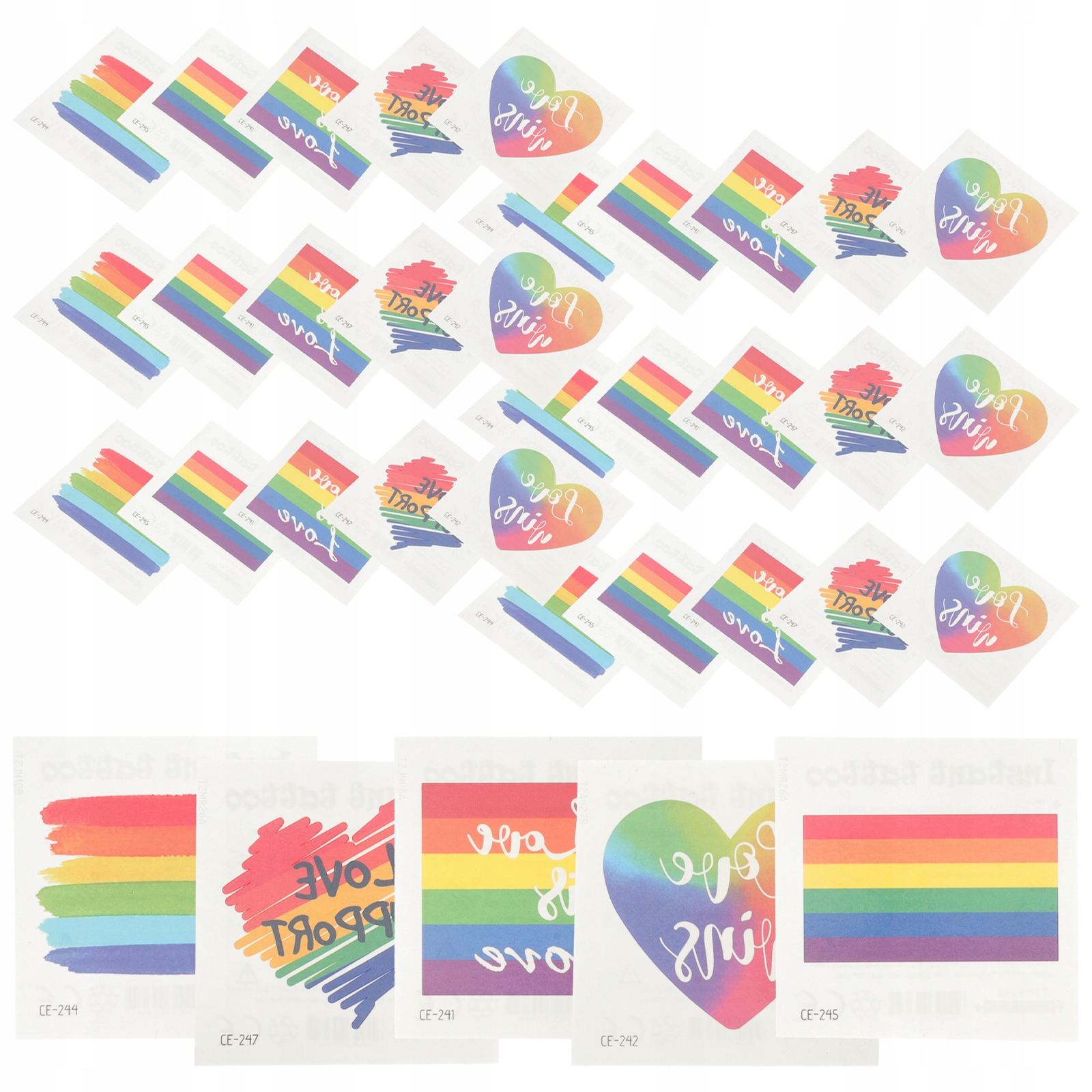 

Pride Naklejki Tatuaż Udekoruj Twarz 50 Szt