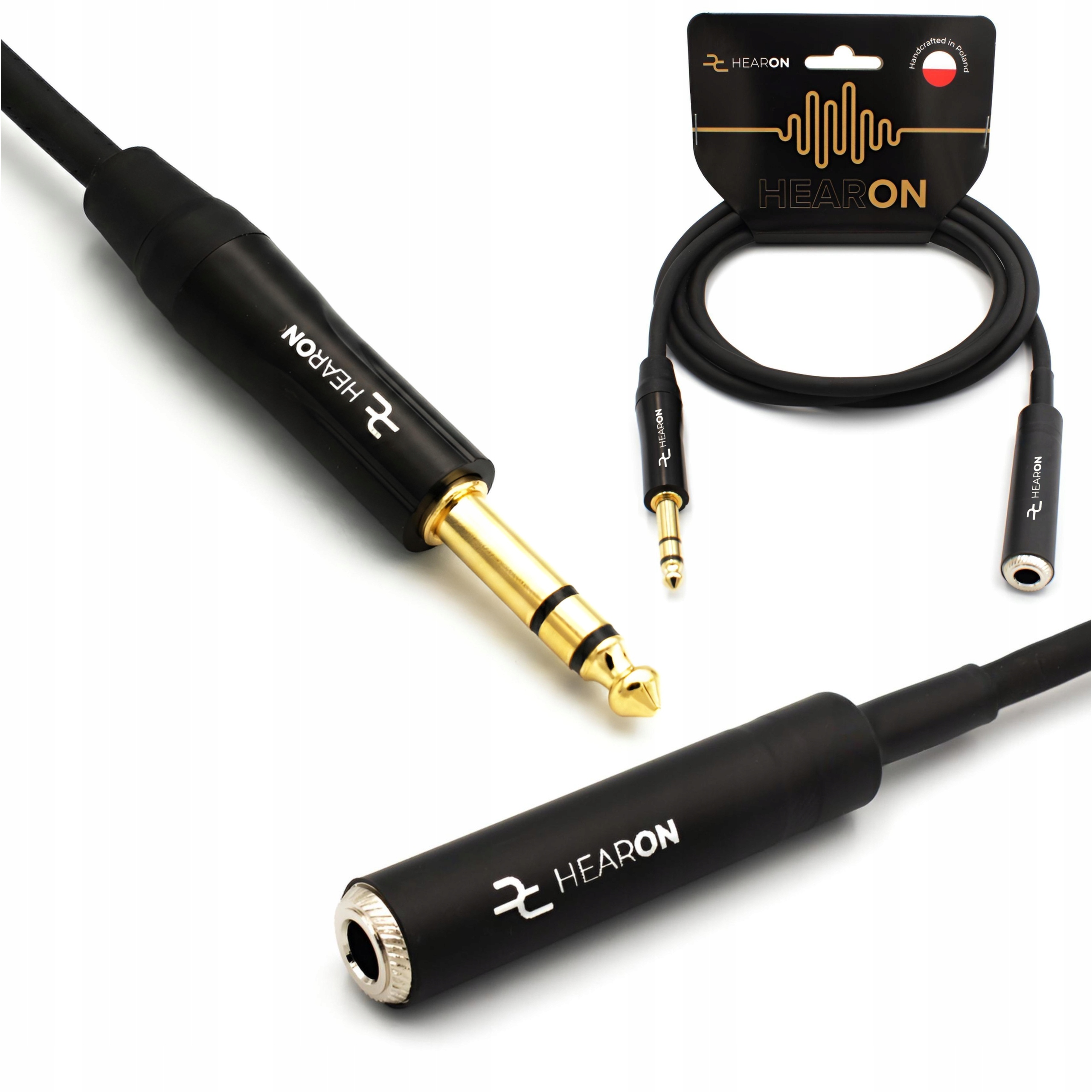 Hearon Pro Przedłużacz kabel Duży Jack 6.3 Trs Stereo 5m Miedź Ofc