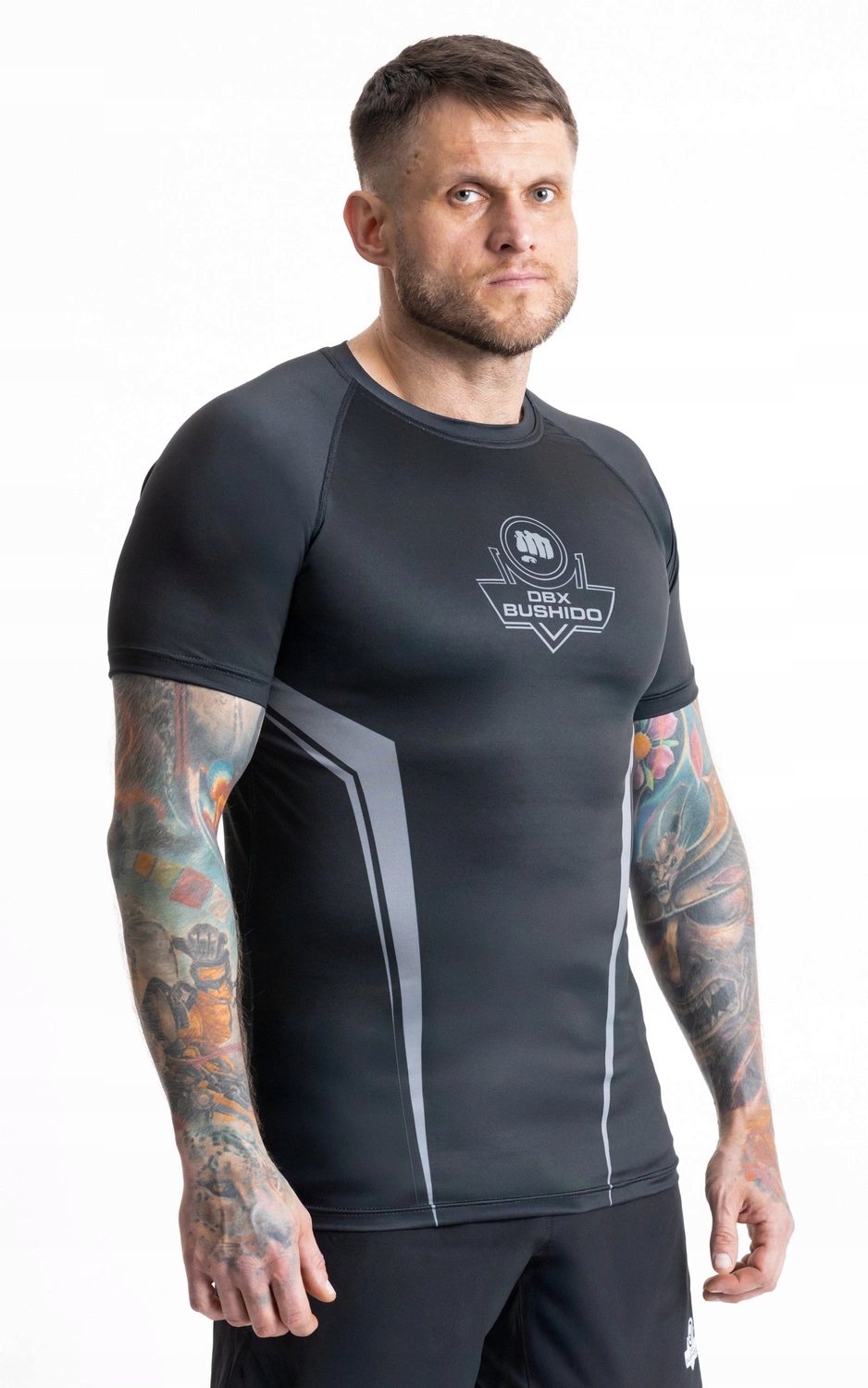 Rashguard Męski Treningowy Koszulka Kompresyjna Sport Bjj Fitness Bushido S