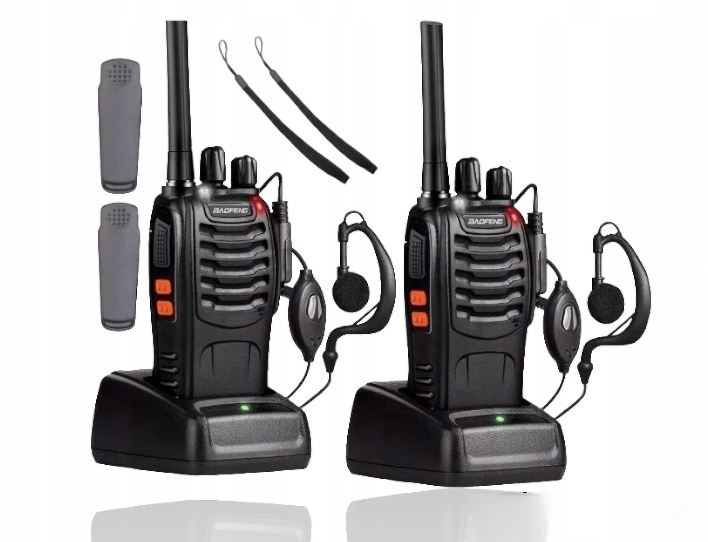 2x Walkie Talkie Baofeng Krótkofalówka Duży Zasięg Latarka