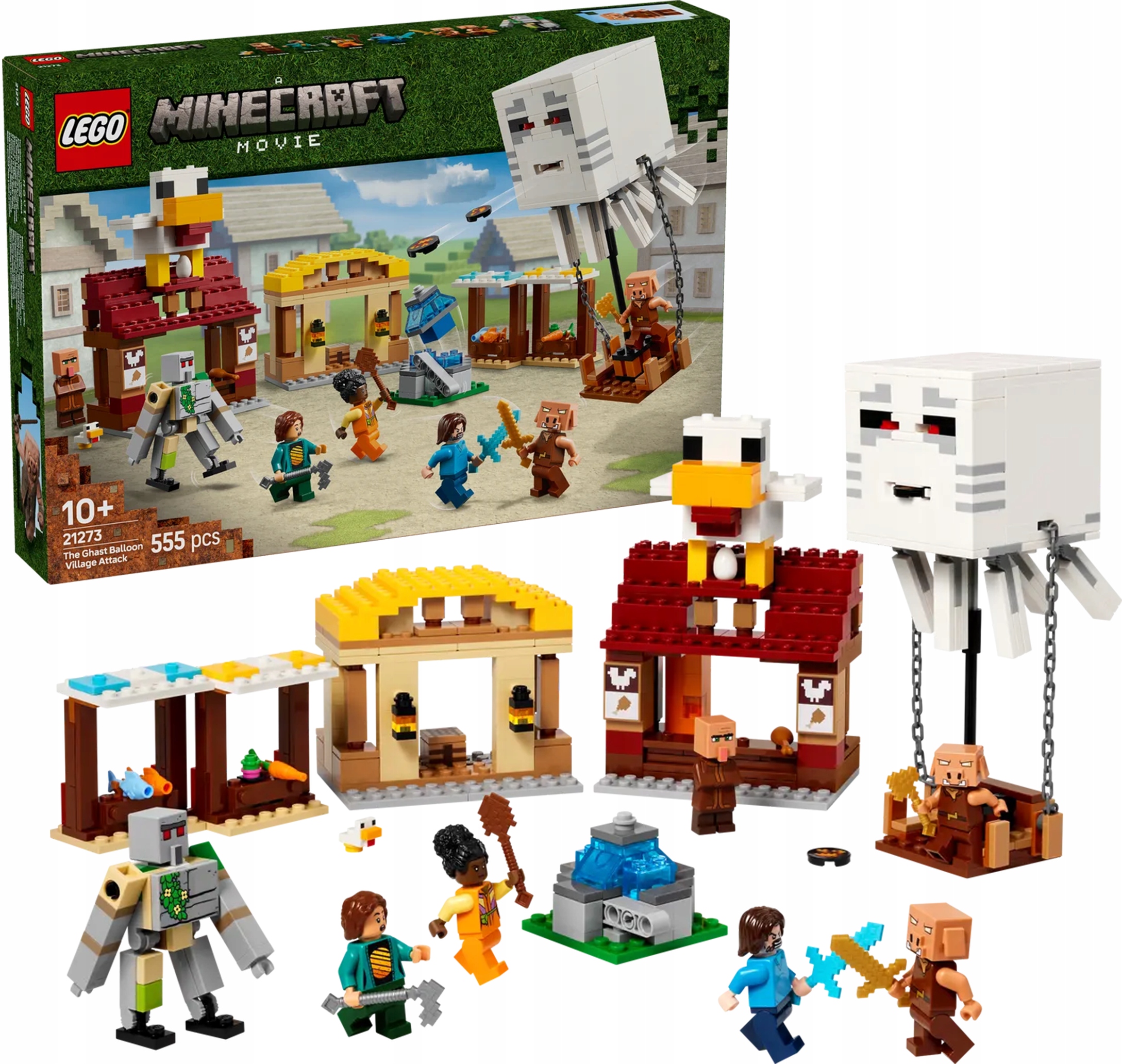 Lego Minecraft Útok balónového Ghasta na vesnici 21273