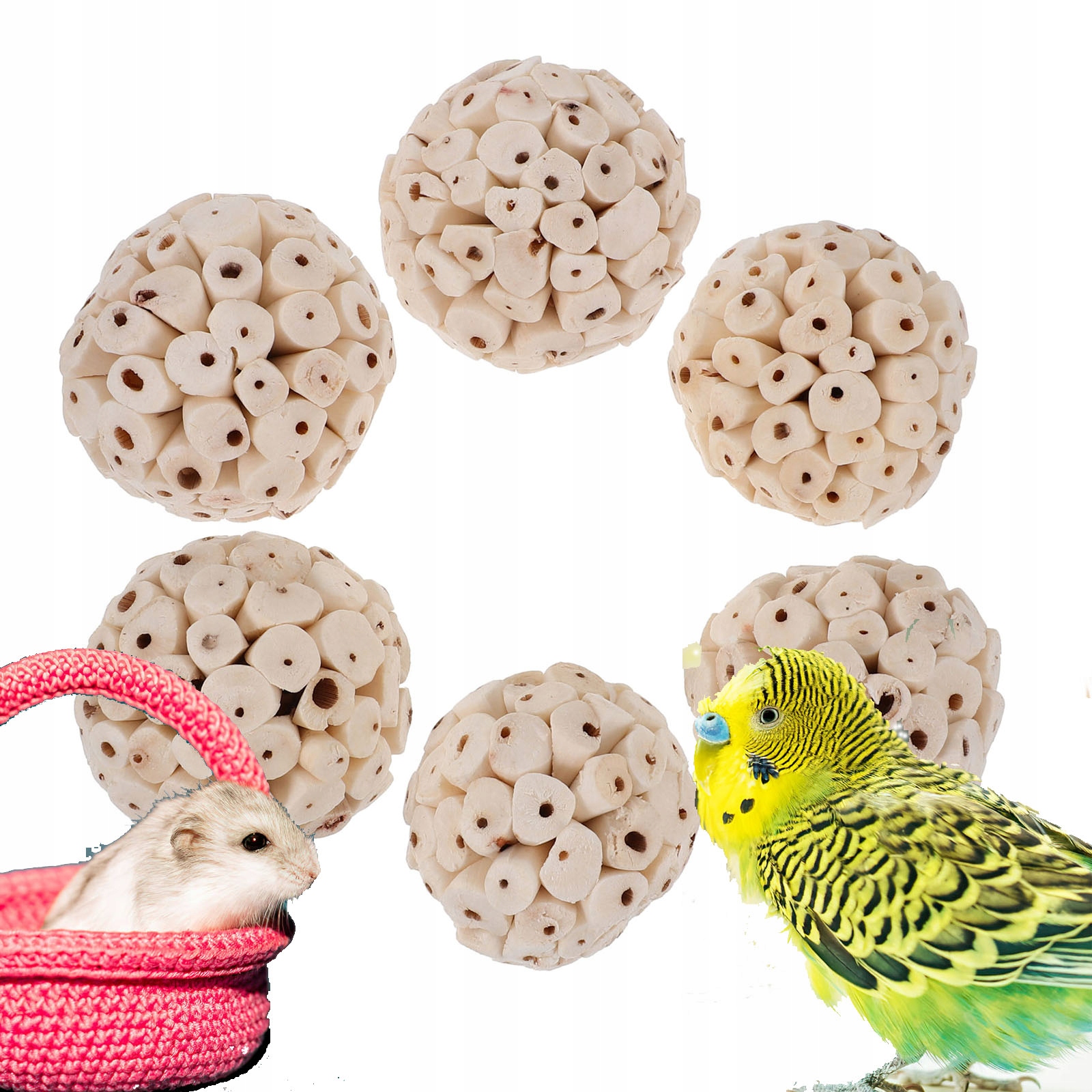 Levně 6 Ks Dřevěných Hraček Na Žvýkání Pro Králíky A Malé Hlodavce