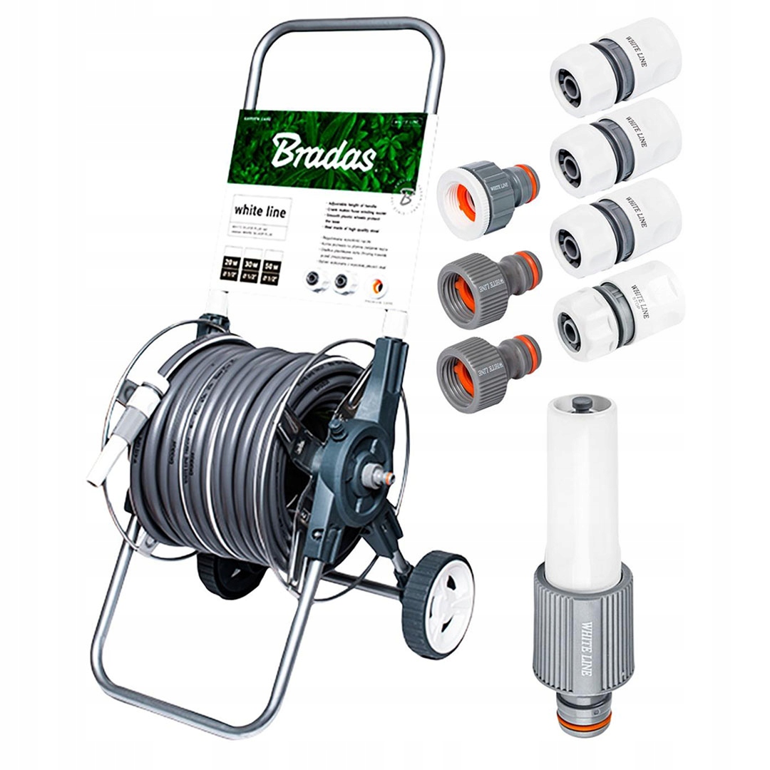 Sada hadica vozík Bradas WL-W2K30 White Silver Plus 30 m 1/2'' armatúra