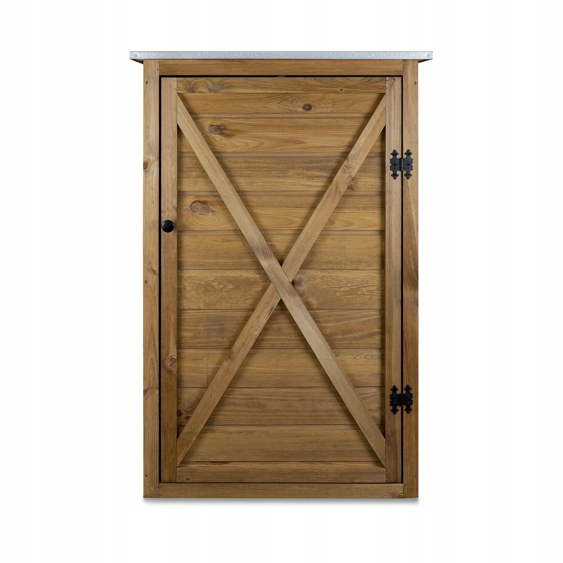 Dřevěná Zahradní Skříňka S Kovovým Krytem