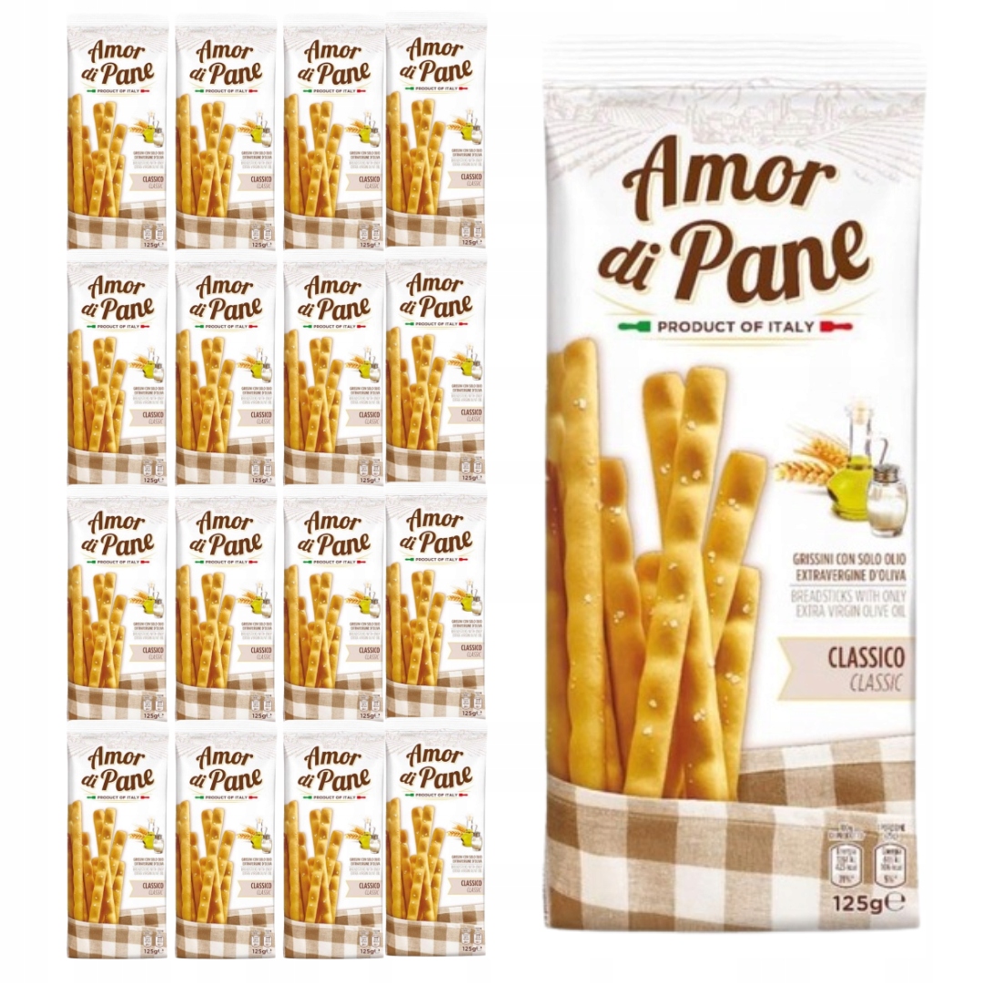 Levně Helcom Tyčinky grissini classic amor 125 g x 18 kusů