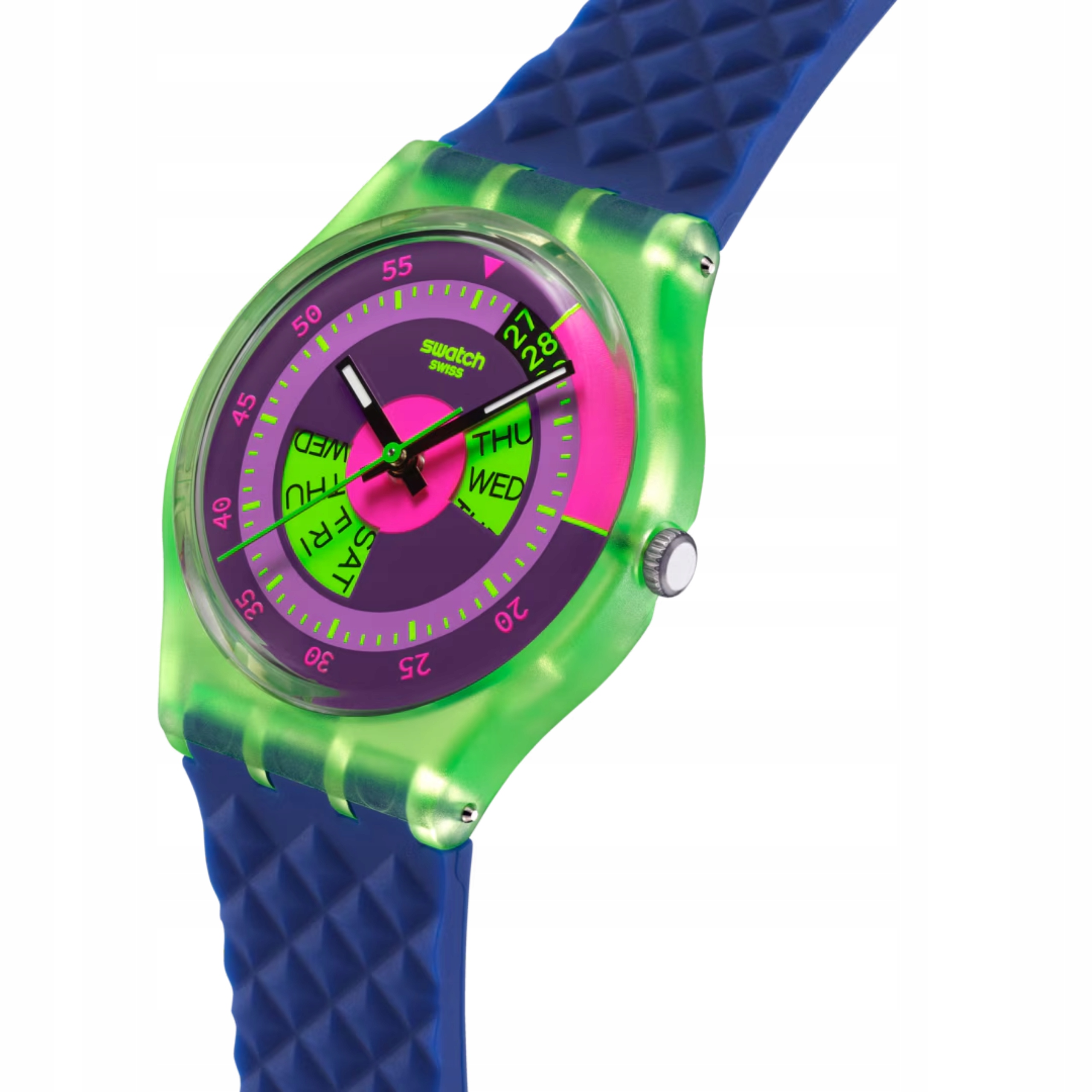 Hodinky Swatch Swatch Neon Skychart Modrozelené SO28G704 Unisex Nové