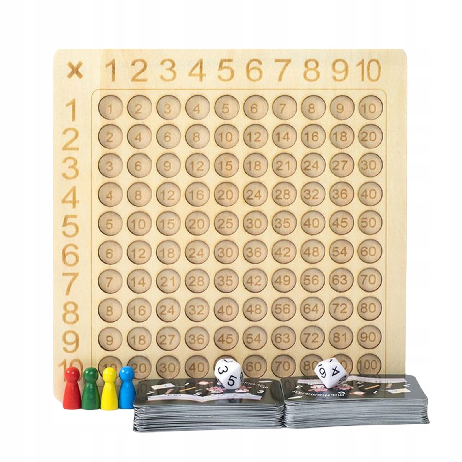 Drevená násobilka 99 Matematická stolová hra Učebné hračky Počítanie