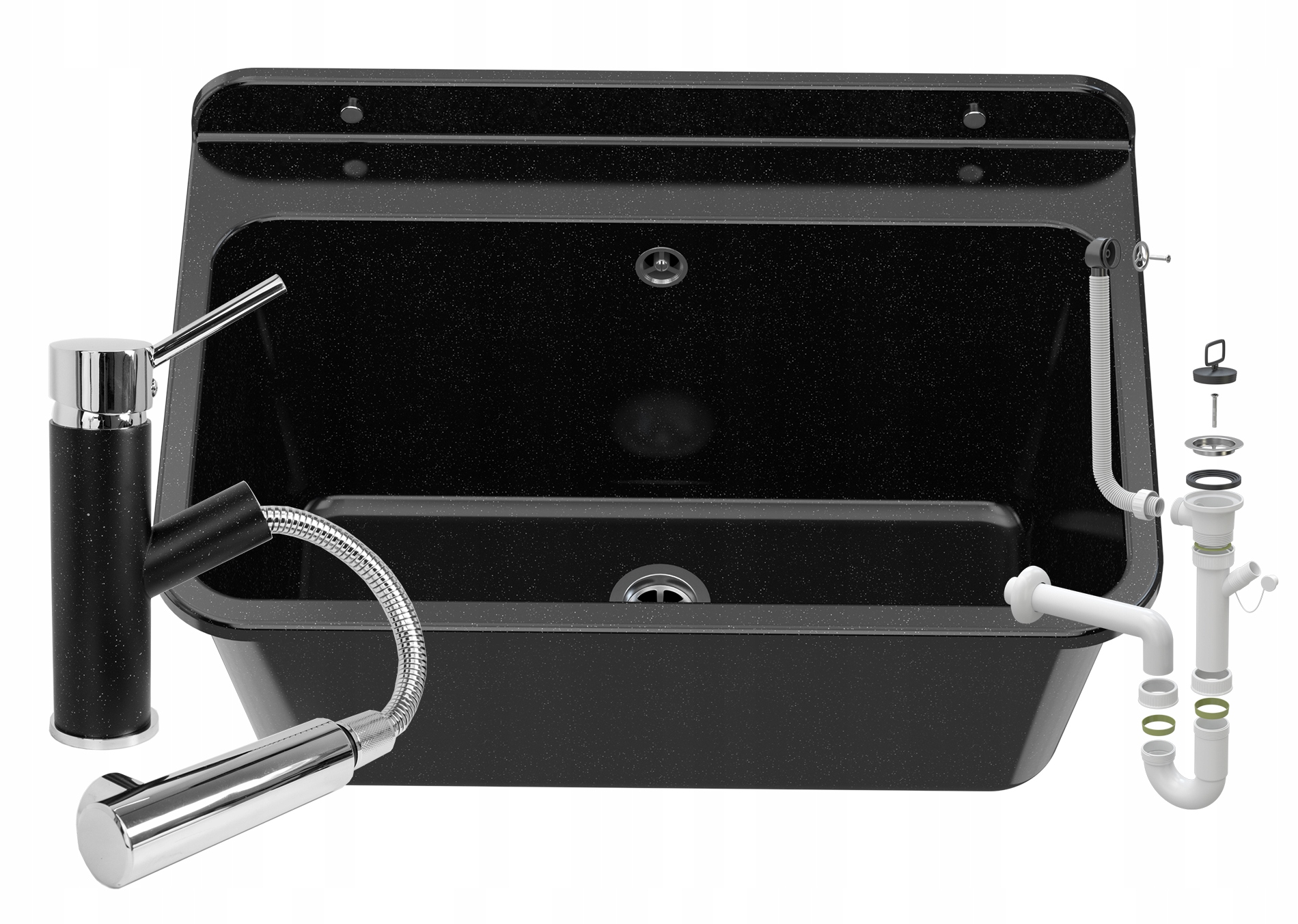 Priemyselný Drez Čierny Garáž Práčovňa Batéria Vyc