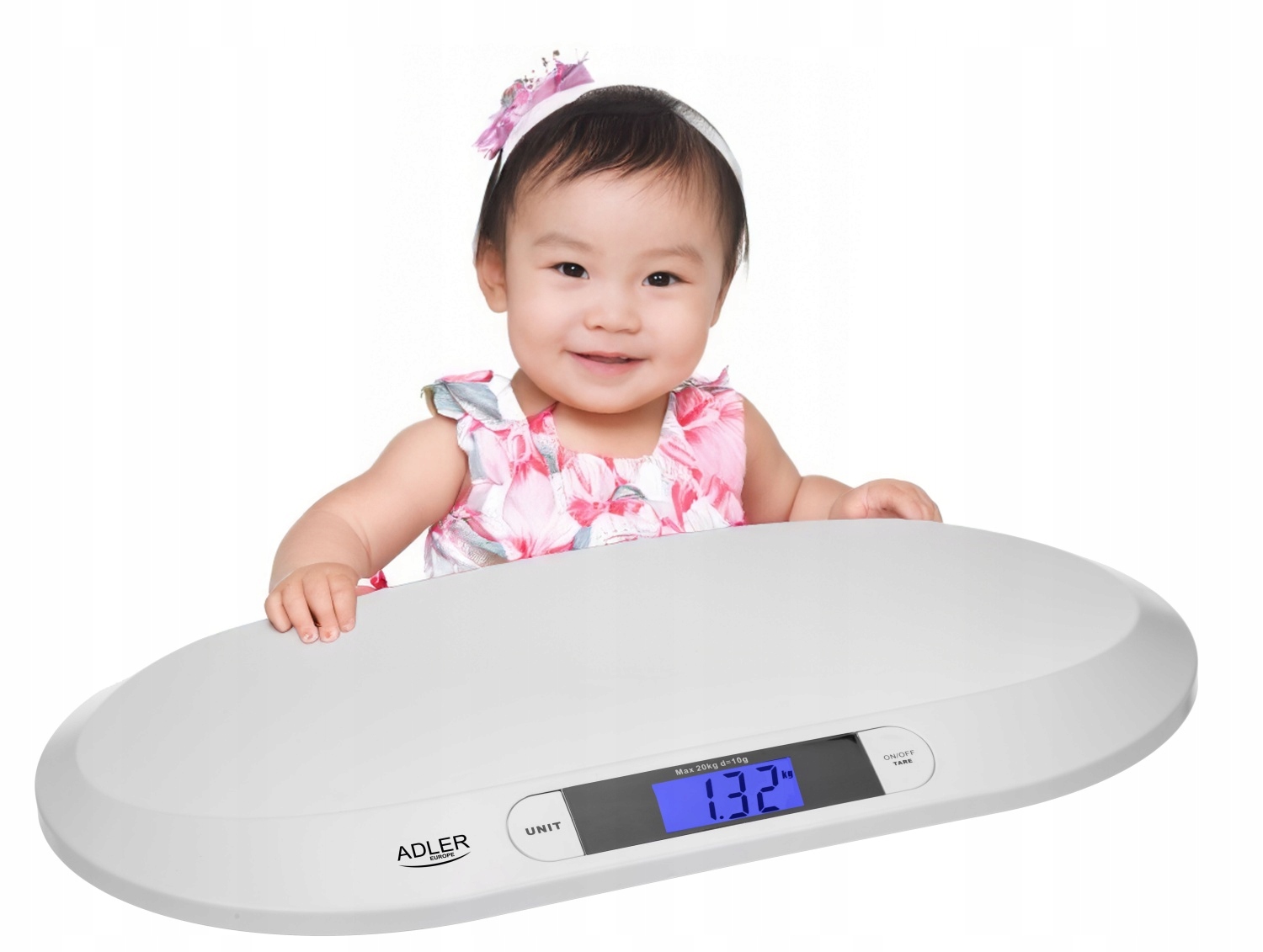 Elektronická váha pro děti a kojence Digitální dětská váha do 20 kg Adler