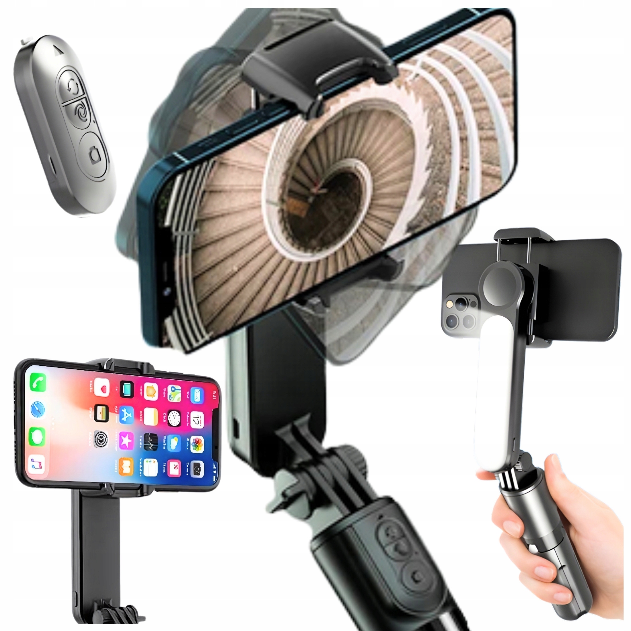 Gimbal Elektroniczny Stabilizator Selfiestick Kijek Do Selfie Pilot Statyw
