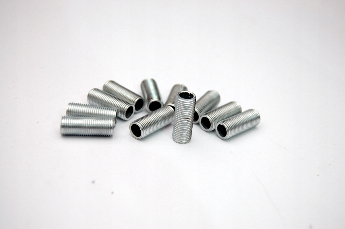 

10x Nypel M10x1 rurka 20mm gwintowana lampy żyrand