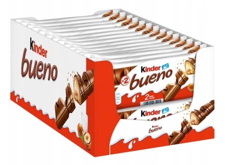 Kinder Bueno w czekoladzie z mleczno-orzechowym nadzieniem 43 g x 30 szt