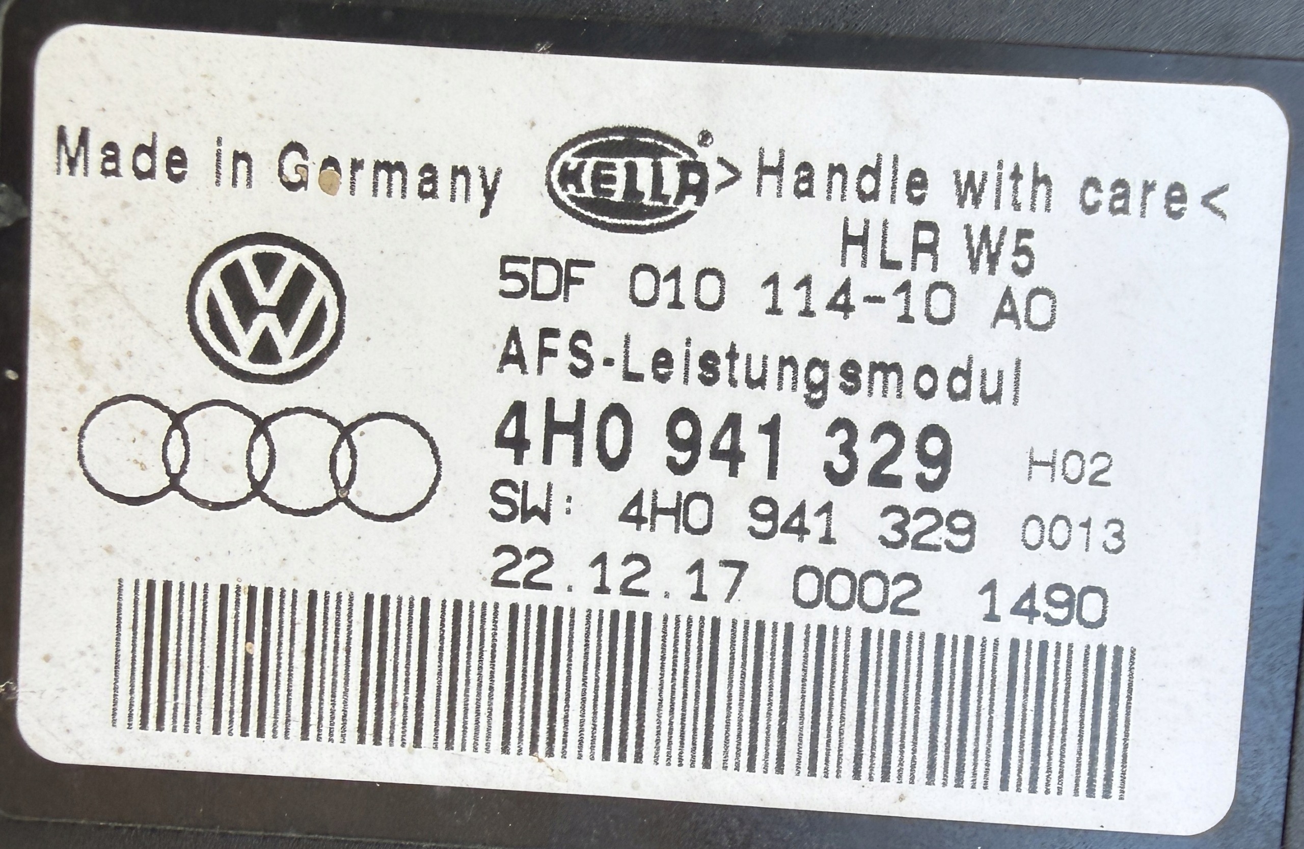 light SKODA SUPERB III 3V1941015B left original as new