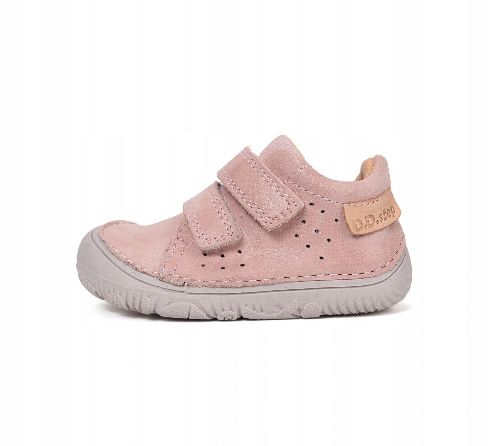 Półbuty barefoot przejściowe dziecięce na rzepy DD Step S073 Rose Gold 27