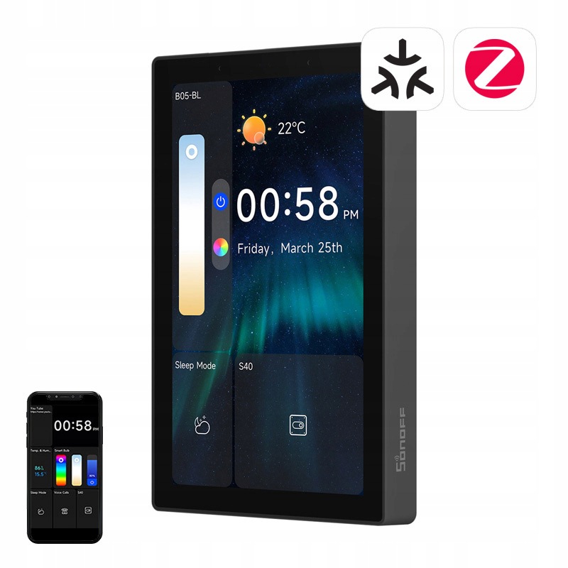 Panel Sterowania Smart Home Sonoff Nspanel Pro 120 Matter Czarny