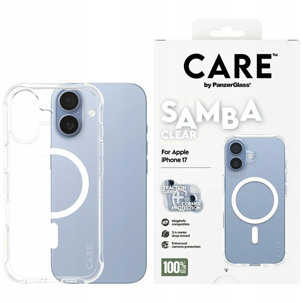 Pouzdro Care by PanzerGlass Fashionable Samba bílé s MagSafe pro iPhone 17