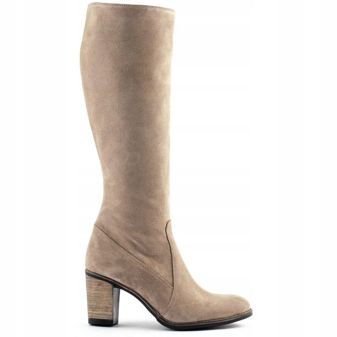 

Beżowy Skóra naturalna Buty Kozaki Olivier r.36