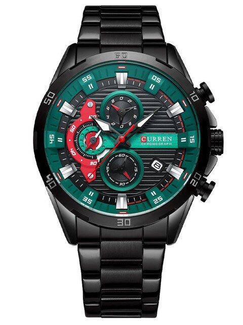 Pánské Hodinky Curren 8402 Chronograf Box Gravírování