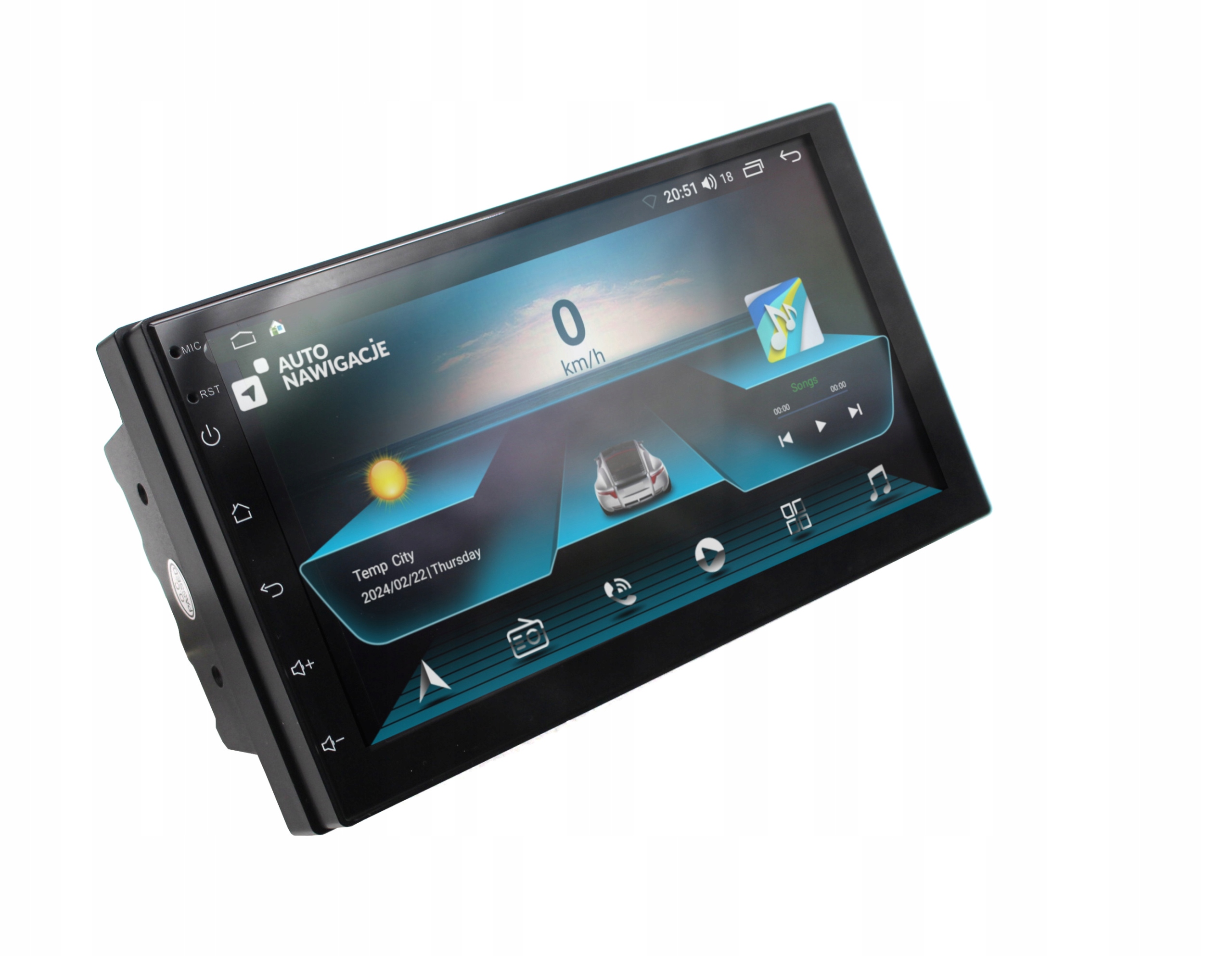 7-calowe 2DIN RADIO NAWIGACJA SAMOCHODOWA GPS CARPLAY 2GB 32GB + KAMERA Model TABLET FR7 2/32 RDS1