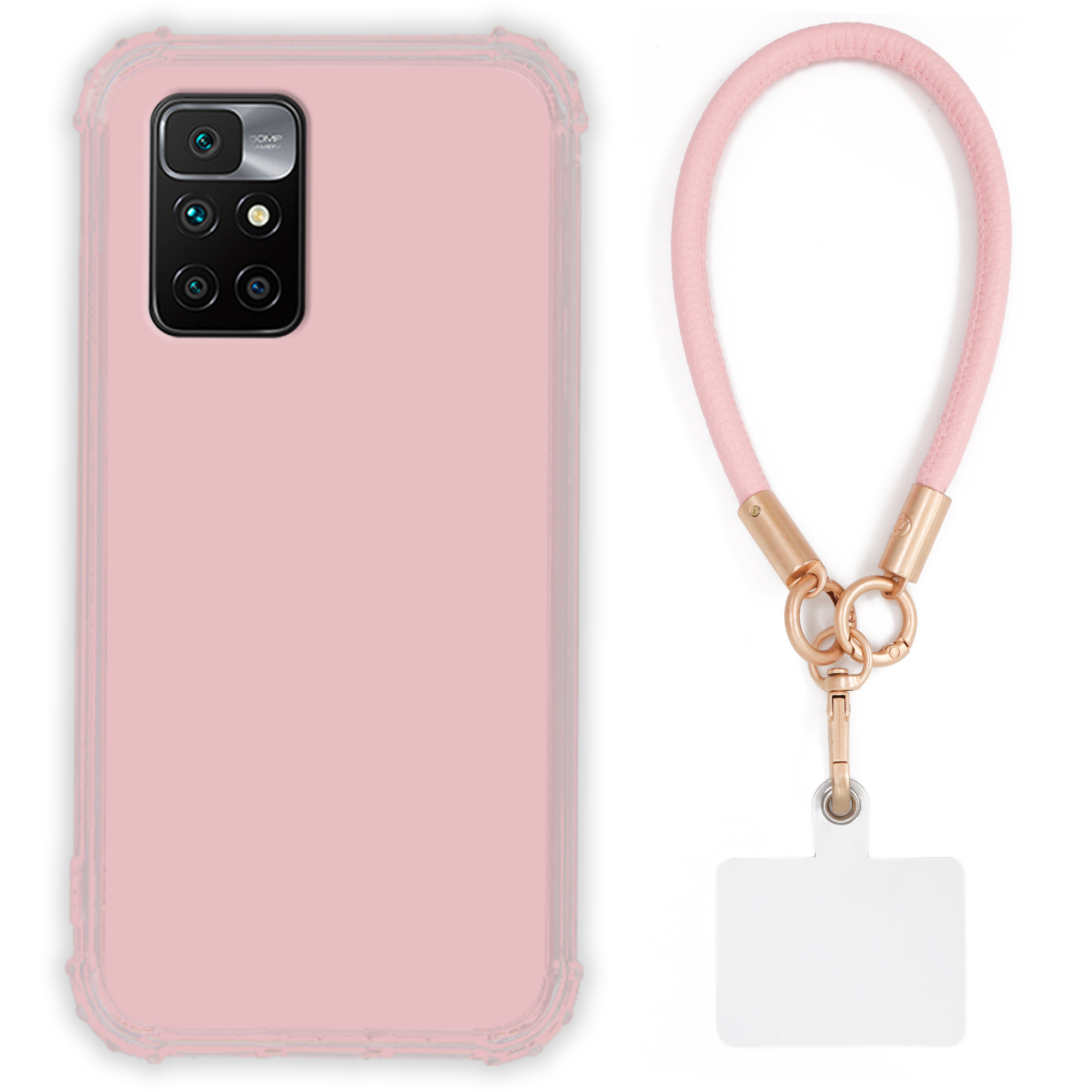 Pouzdro Pro Xiaomi Redmi 10 2022 Case Antishock Pinky Růžové vodítko Sada Tpu
